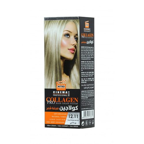 کیت رنگ مو پلاتین بژ نیترو کانادا شماره 12.11 مدل Collagen