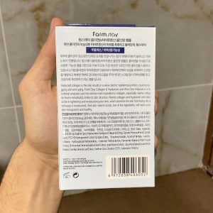 عکس پشت جعبه ژل آبرسان هیالورونیک اسید و کلاژن فارم استی چین