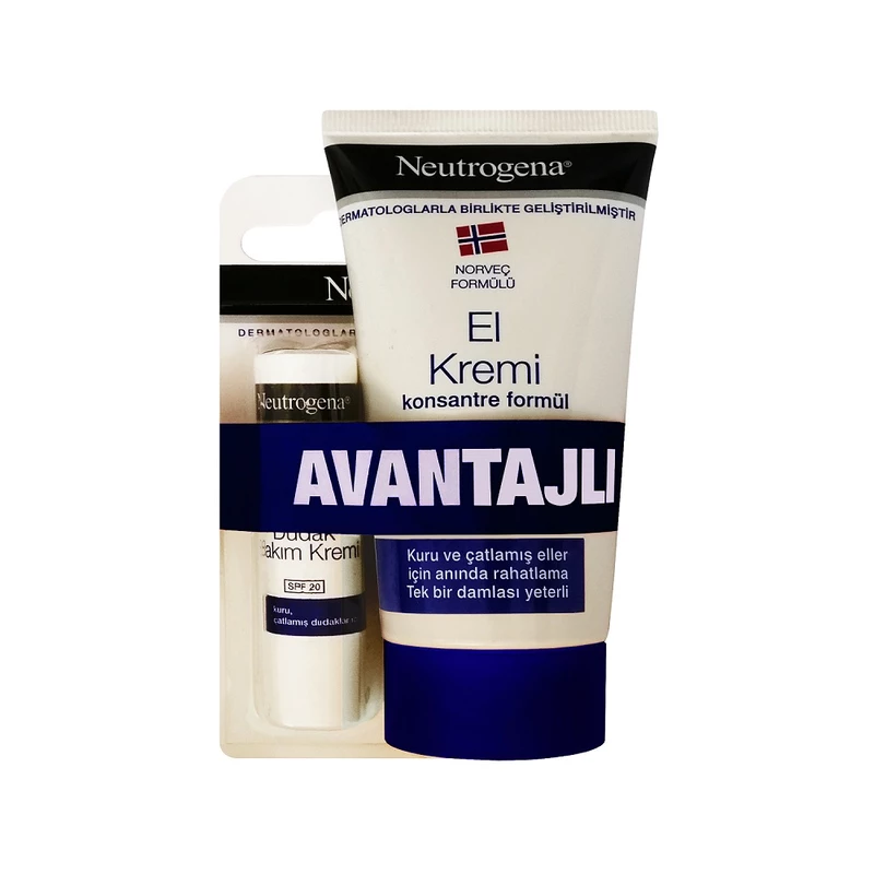 ست کرم مرطوب کننده و بالم لب نوتروژینا