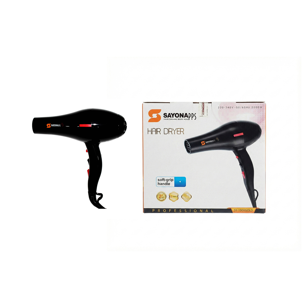 .jpg سشوار حرفه‌ای 2000 وات سايونا مدل SY-1300 Gold
