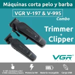ست ماشین اصلاح و خط زن وی جی آر VGR مدل V-197 و V-995 عکس 1