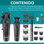 ست ماشین اصلاح و خط زن وی جی آر VGR مدل V-197 و V-995 عکس مشخصات اقلام همراه 2